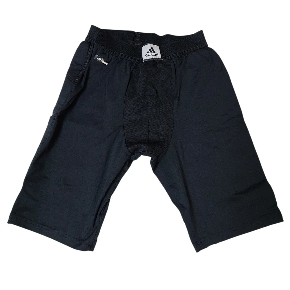 Adidas Sliding Shorts Triple Stripe Slider Climalite Men's Medium Cup Pocket